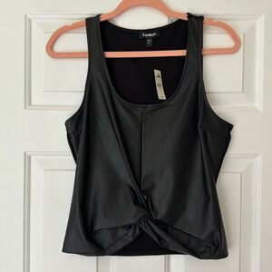 Express Faux Leather Top